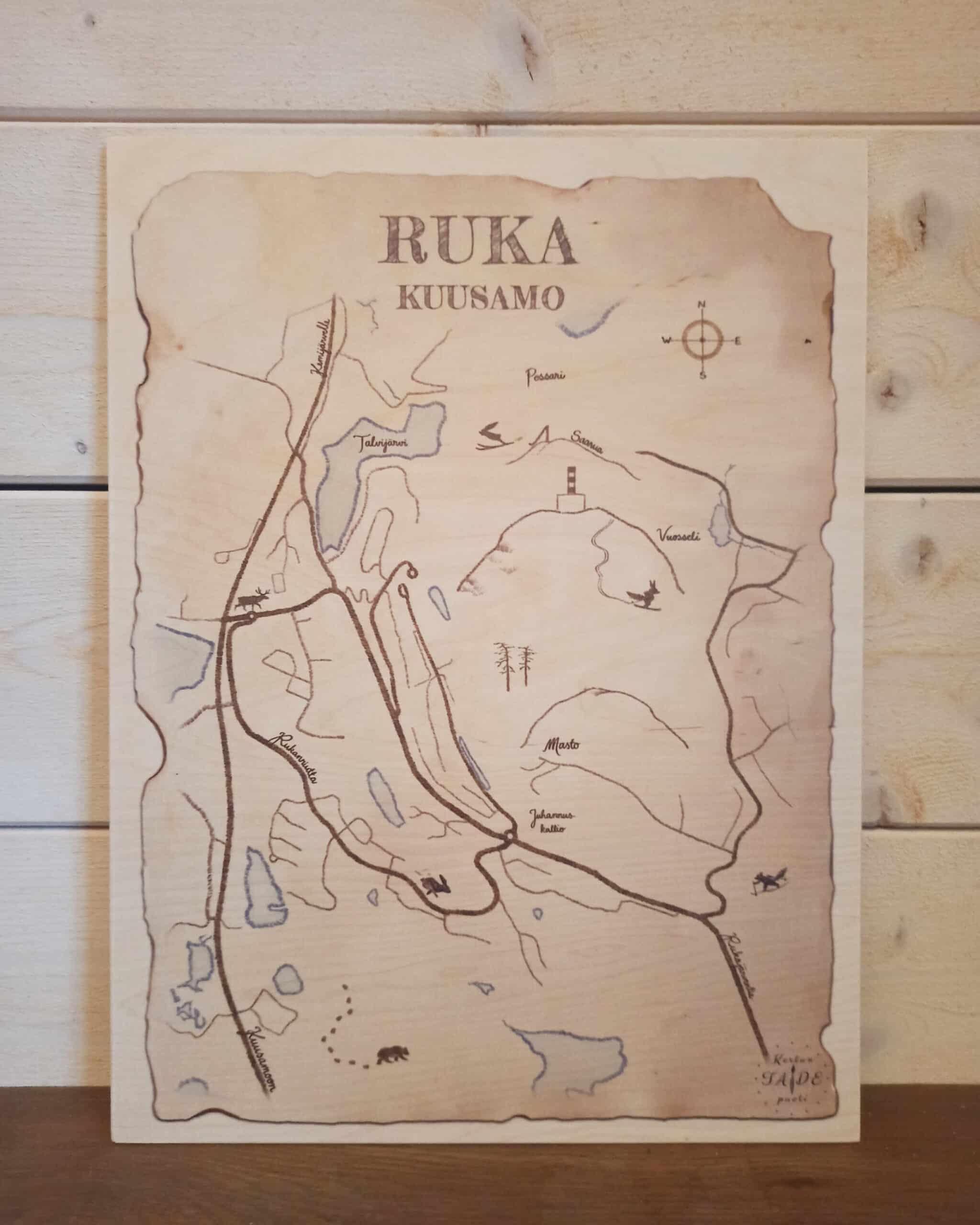 Kartta Puinen Ruka Kertun Taidepuoti