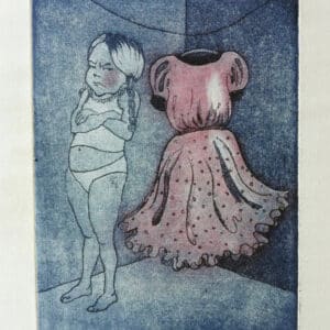 Grafiikkaa, etsaus-akvatinta "Ennen juhlia"