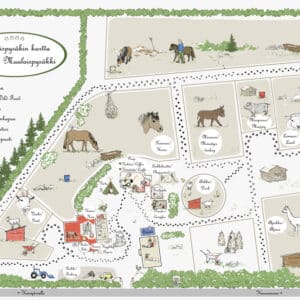 Maalaispysäkki Arolan opaskartta