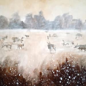 Akryylimaalaus "Marraskuu"