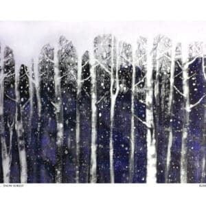 Printti "Lumimetsä" A4